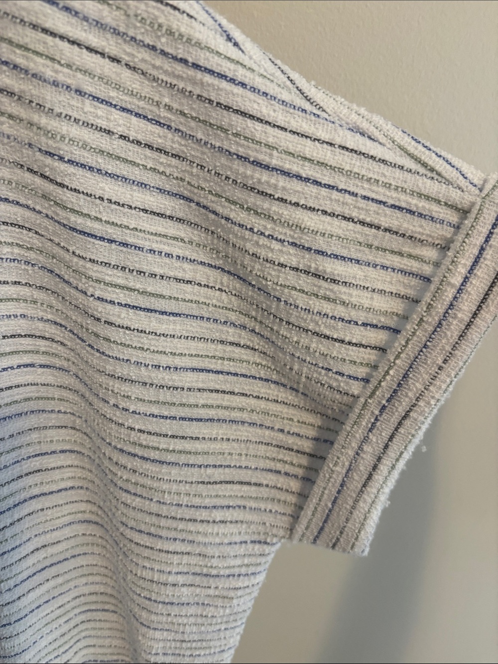 LOFT White Striped Short Sleeve Drawstring Dress size xl - Picture 3 of 6